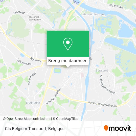 Cls Belgium Transport kaart