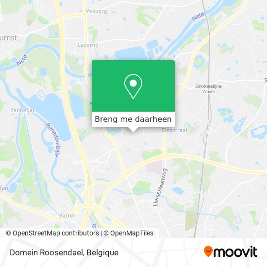 Domein Roosendael kaart