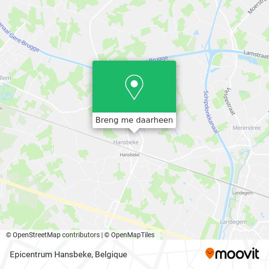 Epicentrum Hansbeke kaart