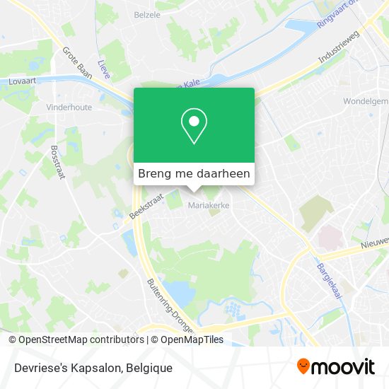 Devriese's Kapsalon kaart