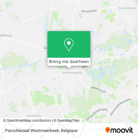 Parochiezaal Westmeerbeek kaart