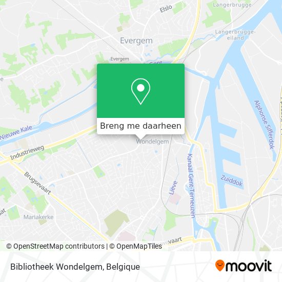 Bibliotheek Wondelgem kaart