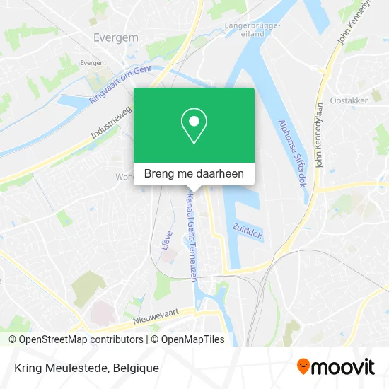 Kring Meulestede kaart