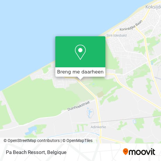 Pa Beach Ressort kaart