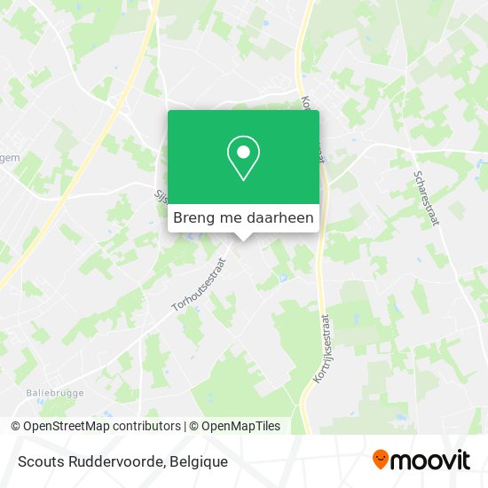 Scouts Ruddervoorde kaart