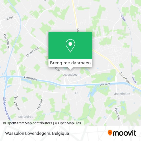 Wassalon Lovendegem kaart