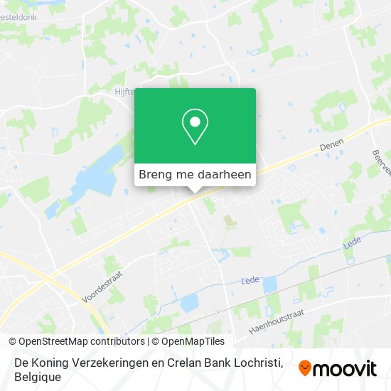 De Koning Verzekeringen en Crelan Bank Lochristi kaart