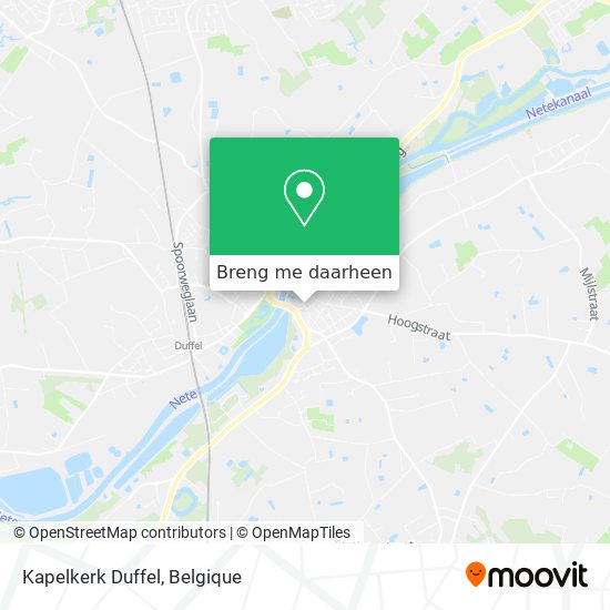 Kapelkerk Duffel kaart