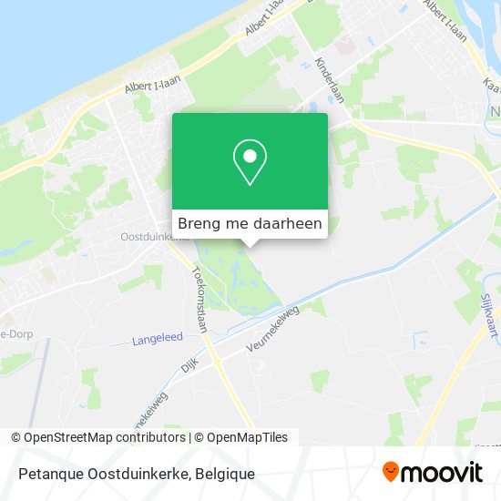 Petanque Oostduinkerke kaart