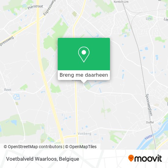 Voetbalveld Waarloos kaart