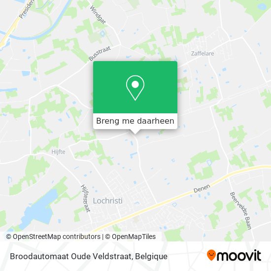 Broodautomaat Oude Veldstraat kaart