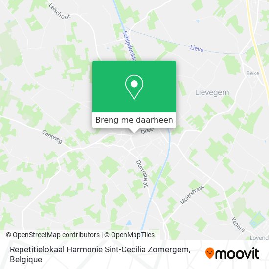 Repetitielokaal Harmonie Sint-Cecilia Zomergem kaart