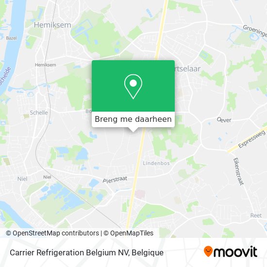 Carrier Refrigeration Belgium NV kaart