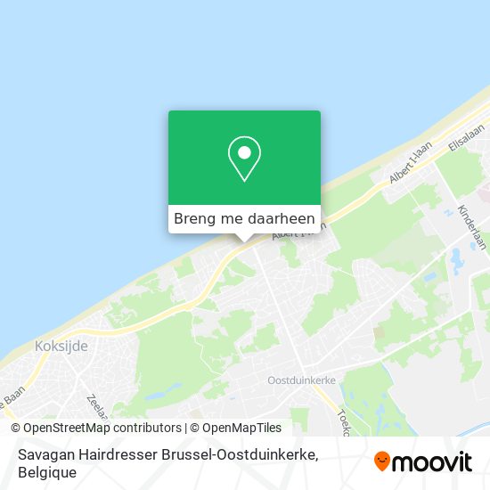 Savagan Hairdresser Brussel-Oostduinkerke kaart