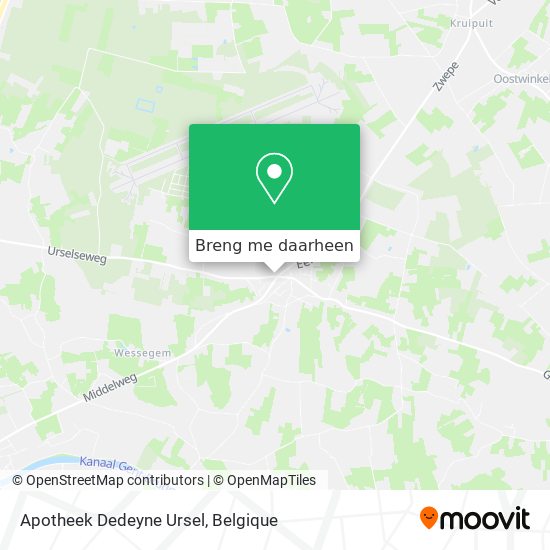 Apotheek Dedeyne Ursel kaart