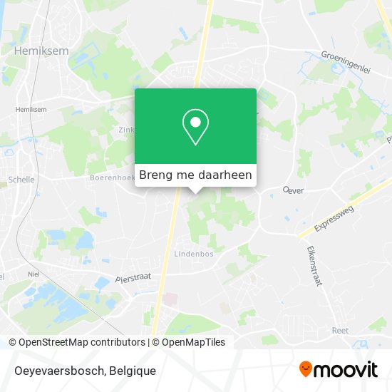 Oeyevaersbosch kaart