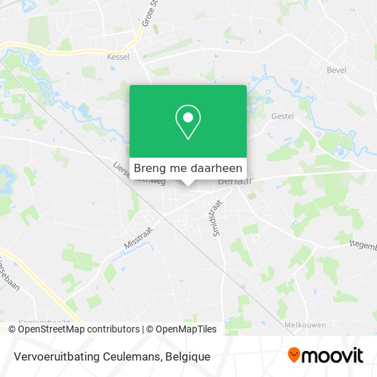 Vervoeruitbating Ceulemans kaart