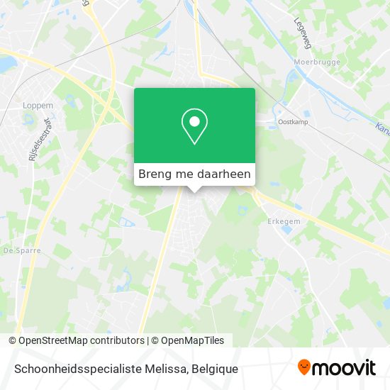 Schoonheidsspecialiste Melissa kaart