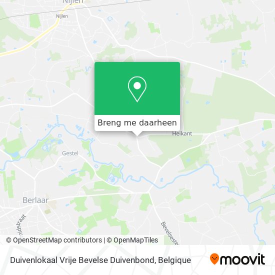 Duivenlokaal Vrije Bevelse Duivenbond kaart