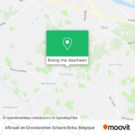 Afbraak en Grondwerken Scharre Bvba kaart