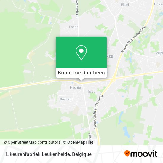 Likeurenfabriek Leukenheide kaart