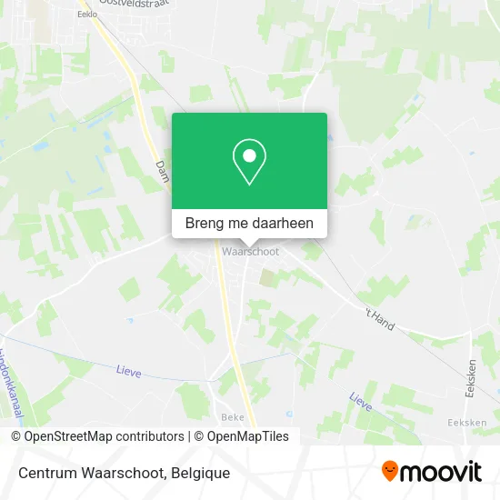 Centrum Waarschoot kaart