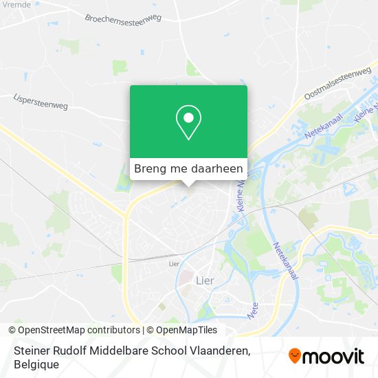 Steiner Rudolf Middelbare School Vlaanderen kaart