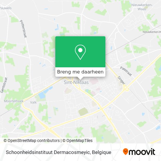 Schoonheidsinstituut Dermacosmeyic kaart