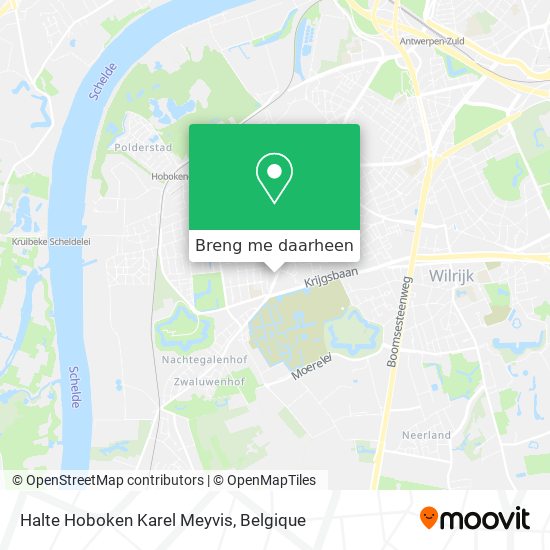 Halte Hoboken Karel Meyvis kaart