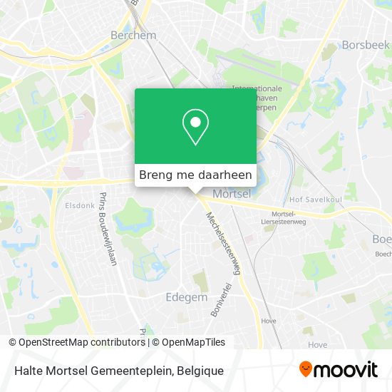 Halte Mortsel Gemeenteplein kaart