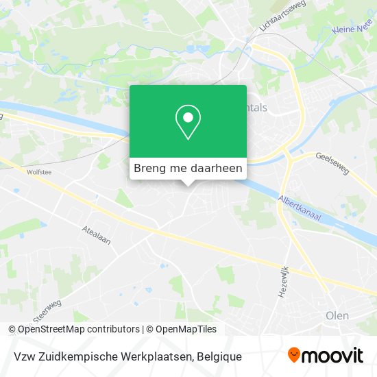 Vzw Zuidkempische Werkplaatsen kaart