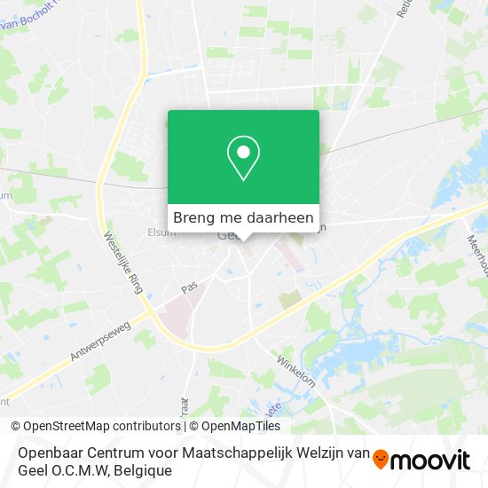 Openbaar Centrum voor Maatschappelijk Welzijn van Geel O.C.M.W kaart