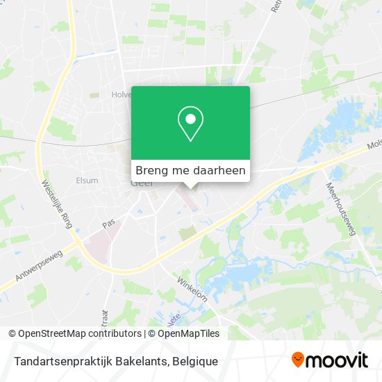 Tandartsenpraktijk Bakelants kaart