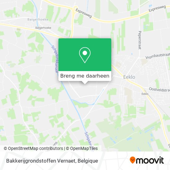 Bakkerijgrondstoffen Vernaet kaart