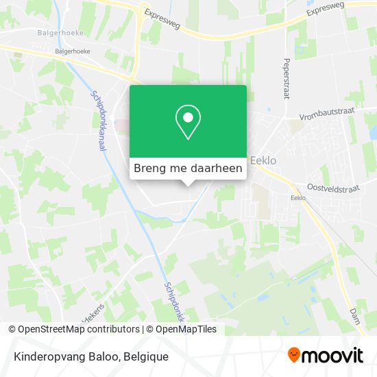 Kinderopvang Baloo kaart