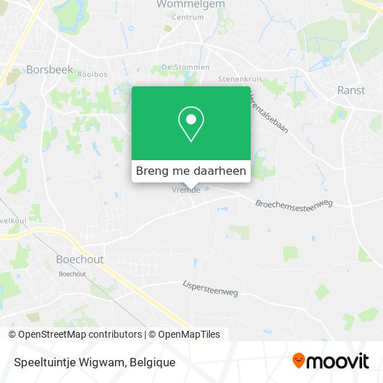 Speeltuintje Wigwam kaart