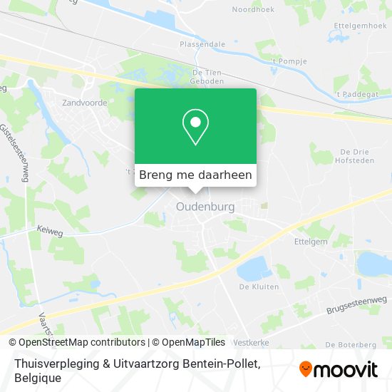 Thuisverpleging & Uitvaartzorg Bentein-Pollet kaart