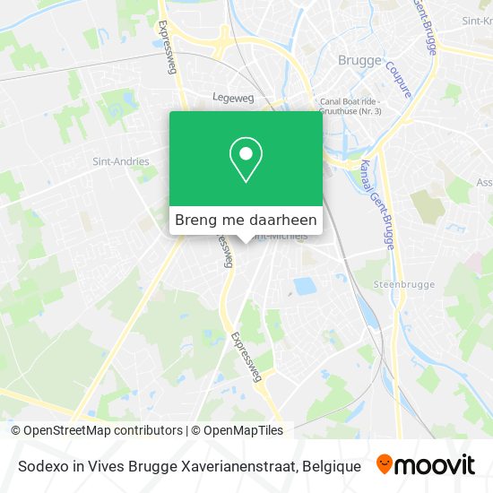 Sodexo in Vives Brugge Xaverianenstraat kaart