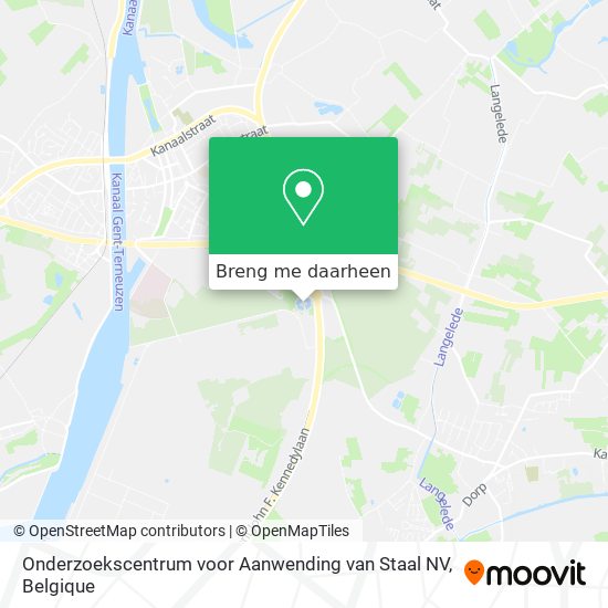 Onderzoekscentrum voor Aanwending van Staal NV kaart