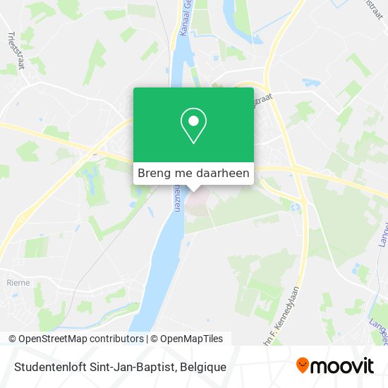 Studentenloft Sint-Jan-Baptist kaart