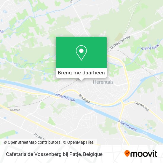 Cafetaria de Vossenberg bij Patje kaart