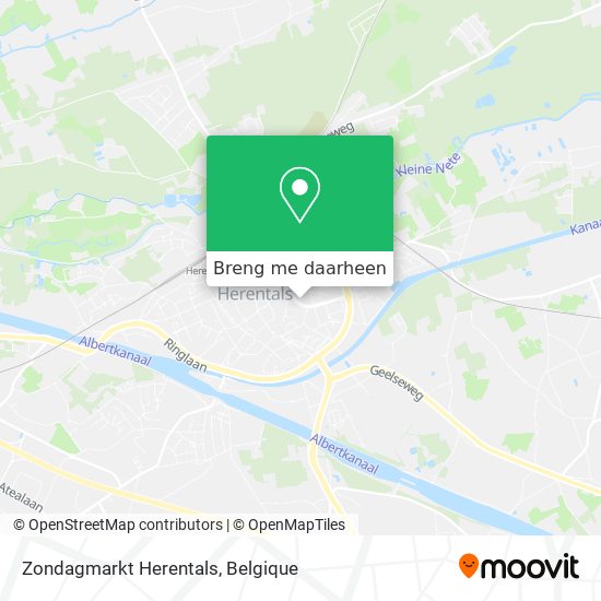 Zondagmarkt Herentals kaart