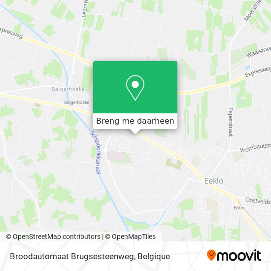 Broodautomaat Brugsesteenweg kaart