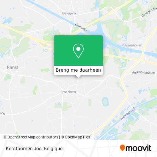 Kerstbomen Jos kaart