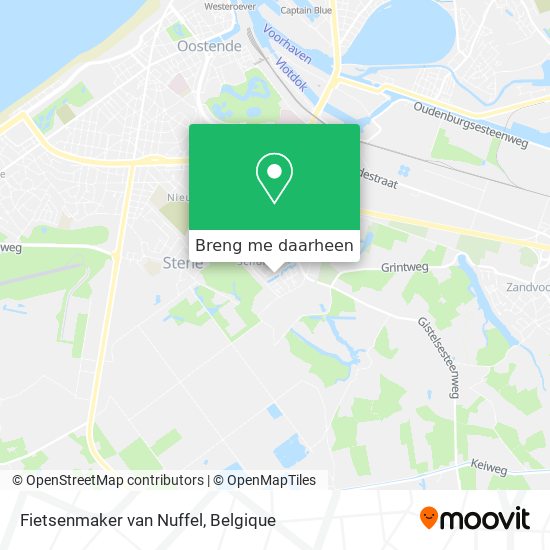 Fietsenmaker van Nuffel kaart