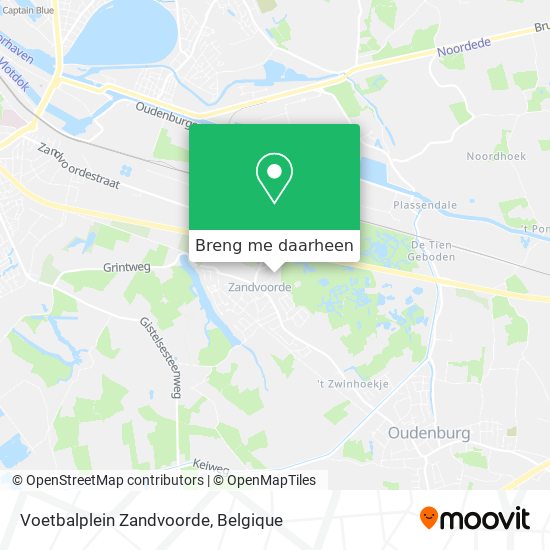 Voetbalplein Zandvoorde kaart