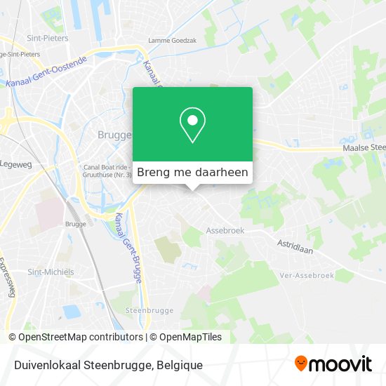 Duivenlokaal Steenbrugge kaart