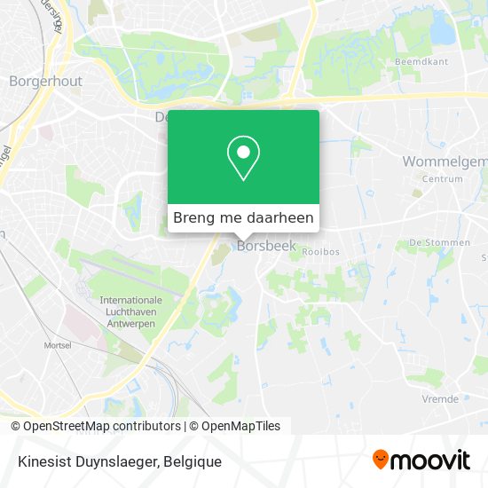 Kinesist Duynslaeger kaart