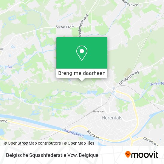 Belgische Squashfederatie Vzw kaart
