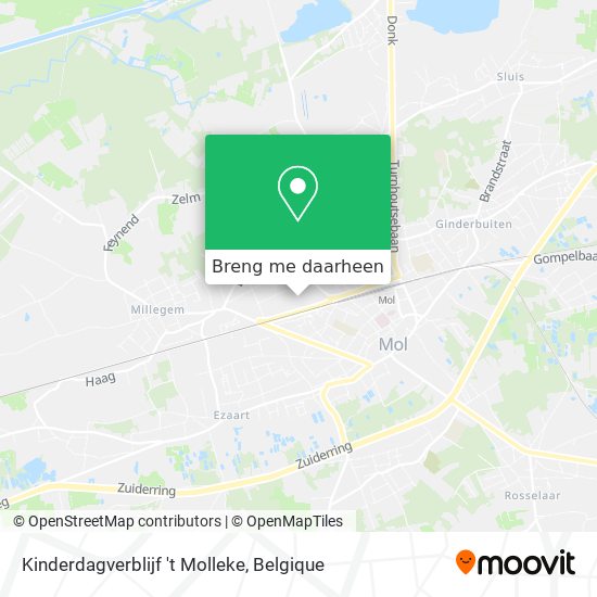 Kinderdagverblijf 't Molleke kaart